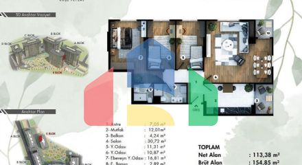 Квартира 4+1 в Стамбуле