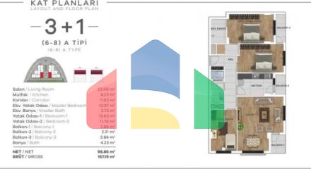 Квартира 1+1 в Стамбуле