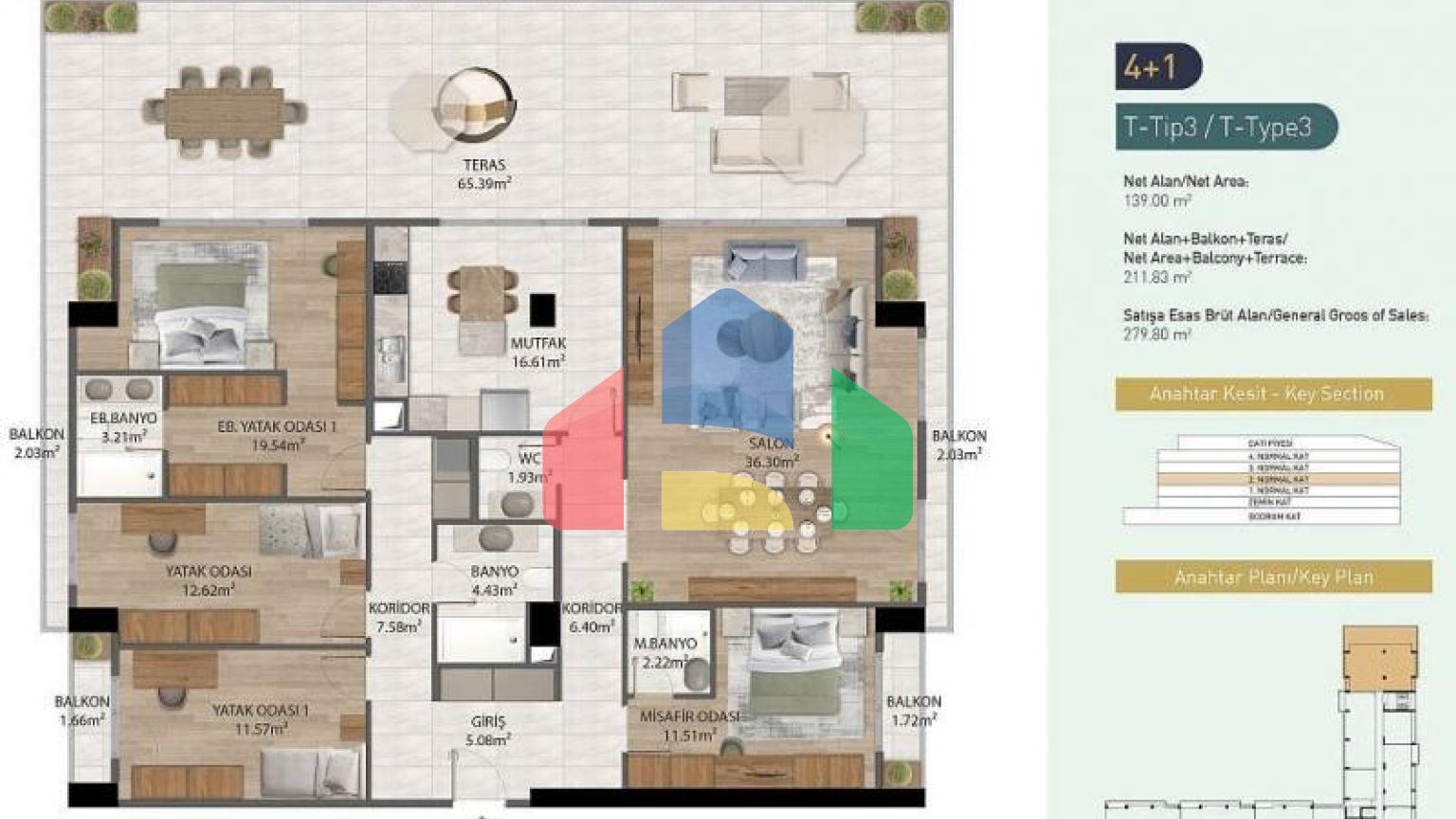 Квартира 1+1 в Стамбуле