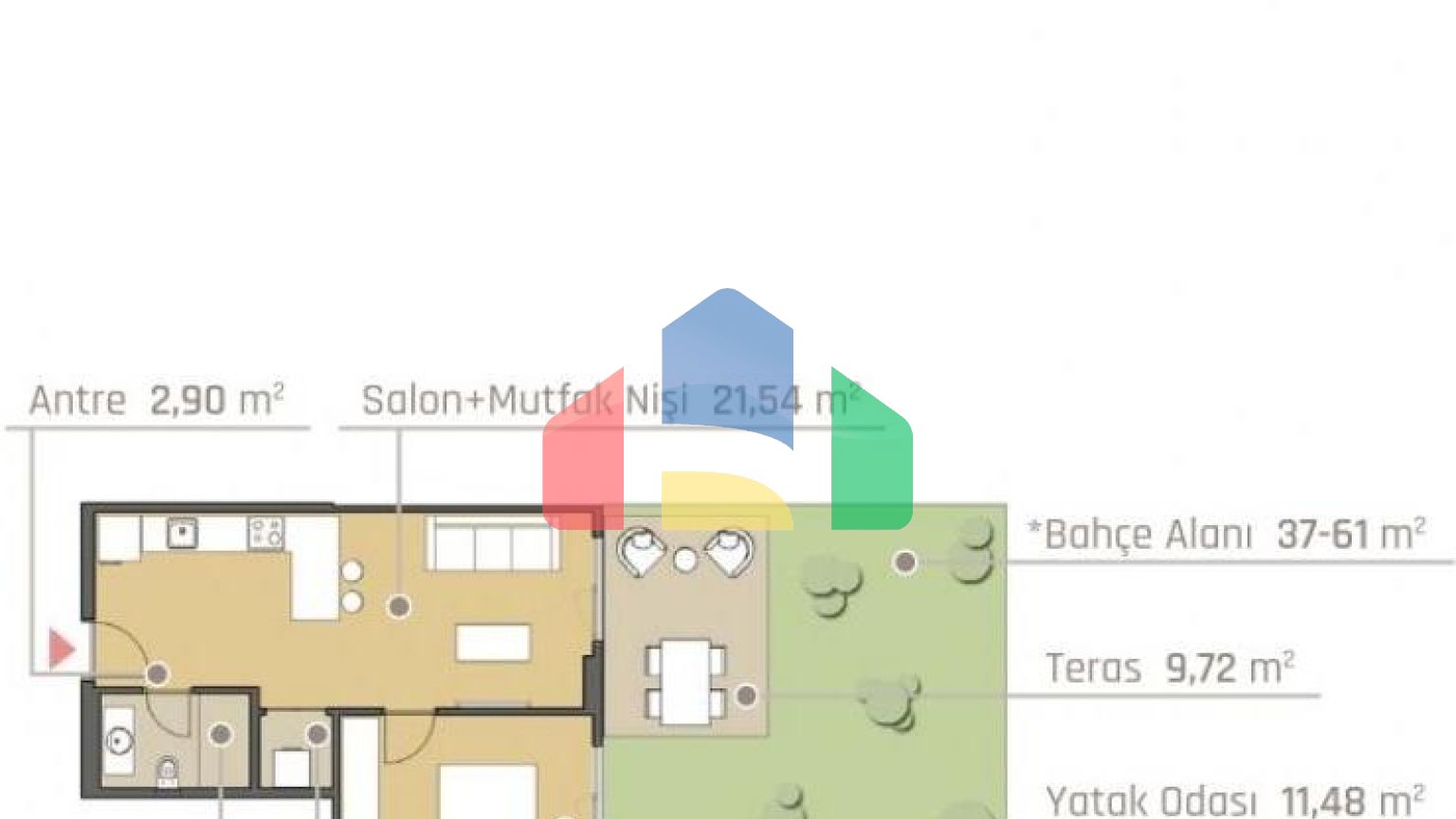 Квартира 1+1 в Стамбуле