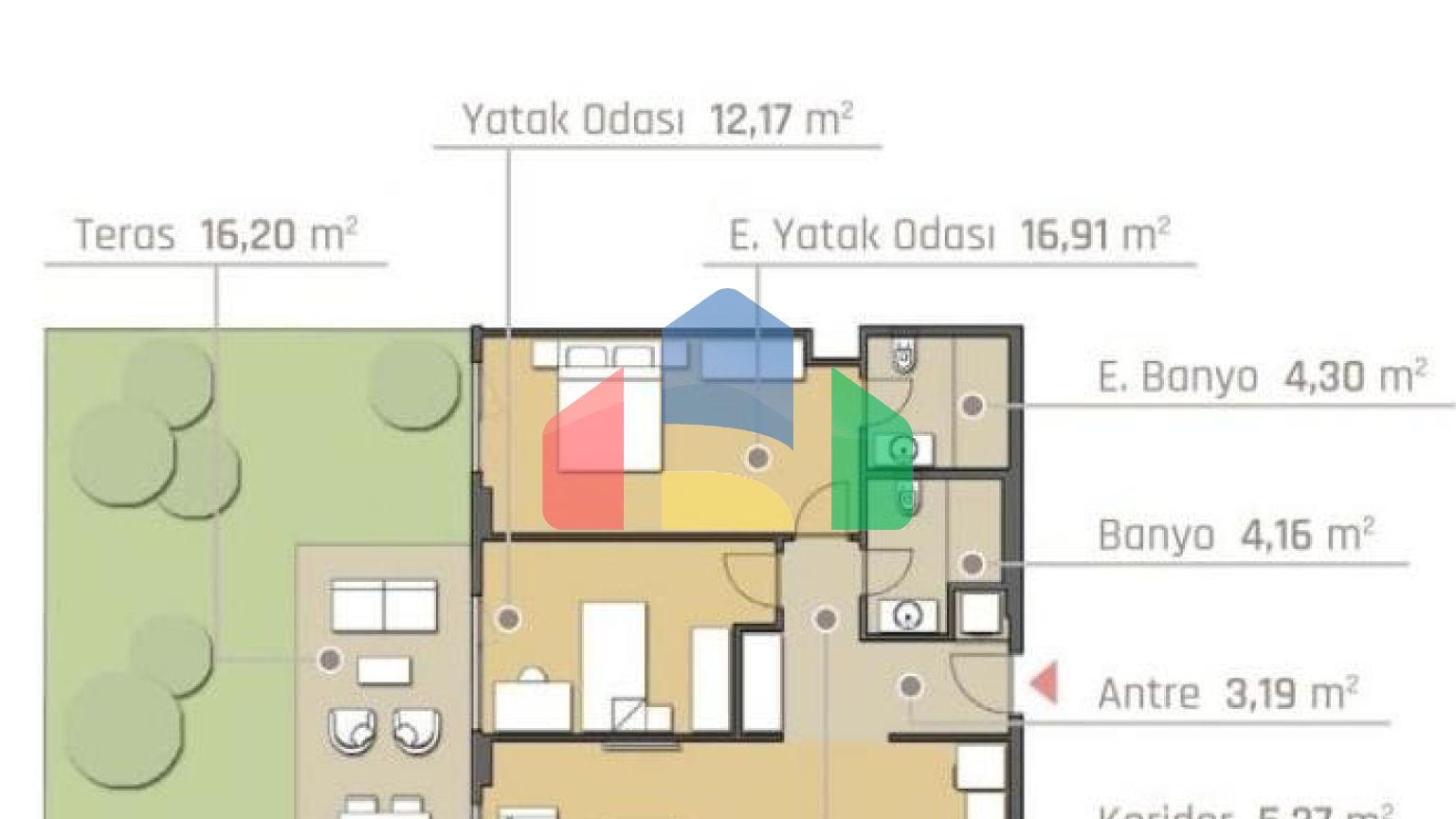 Квартира 1+1 в Стамбуле