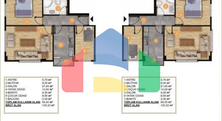 Квартира 2+1 в Стамбуле