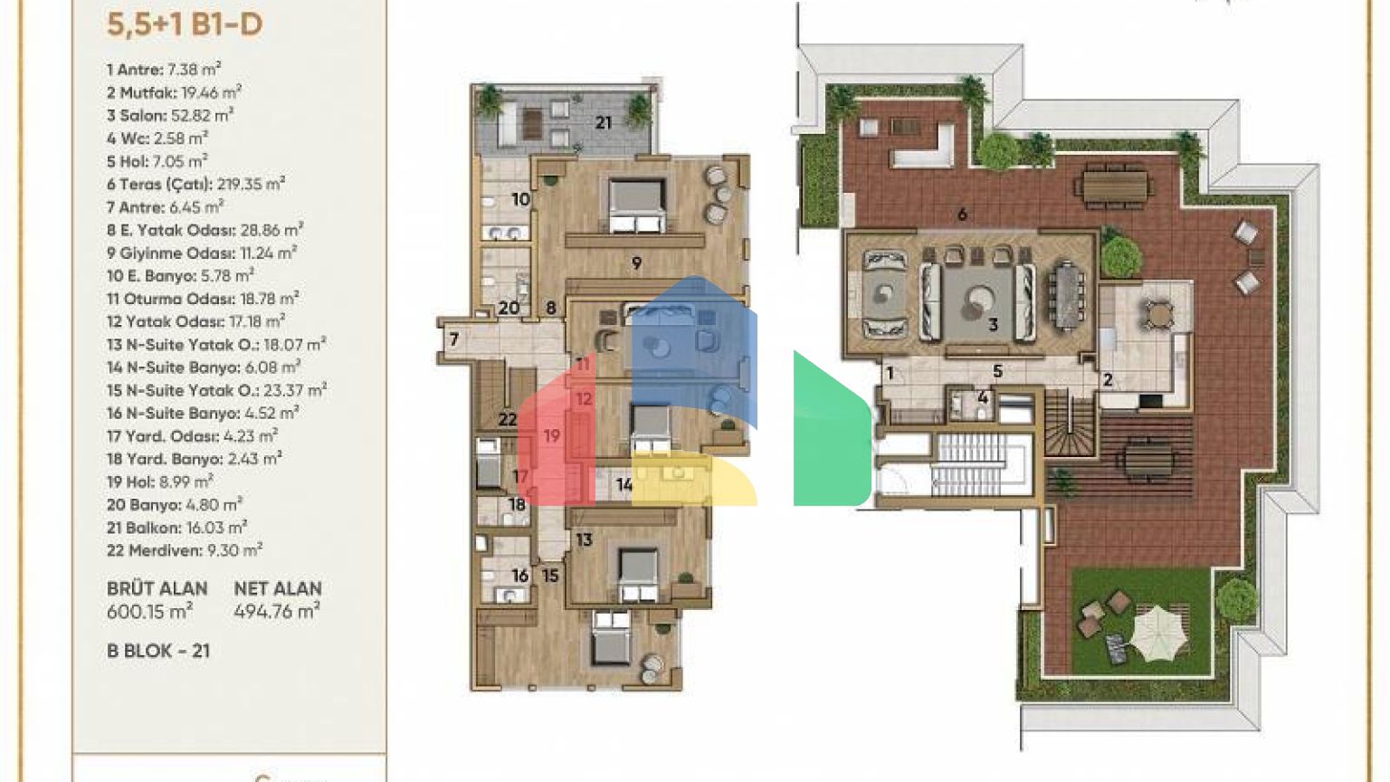 Квартира 3+1 в Стамбуле