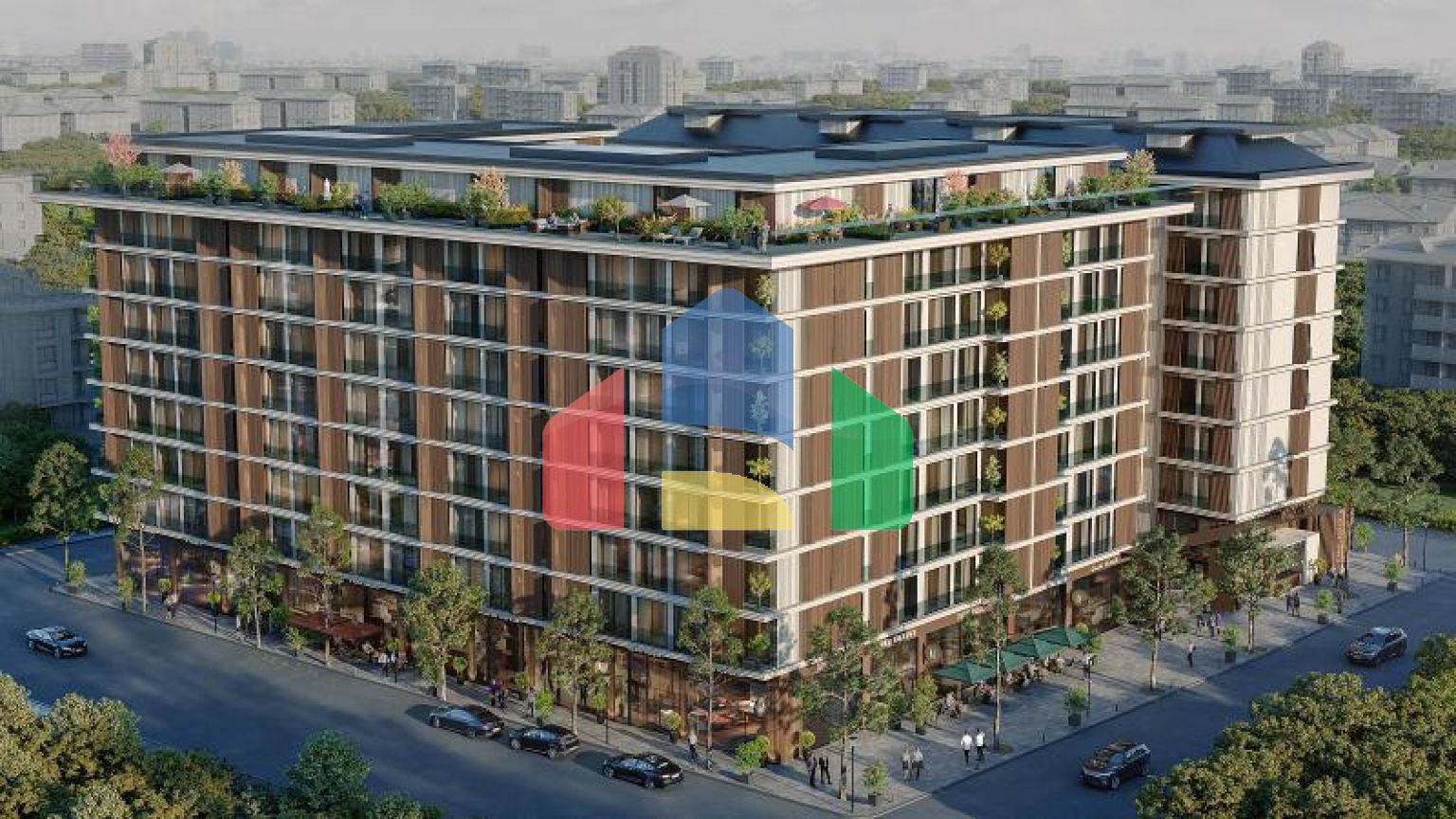 Квартира 2+1 с видом на море в Стамбуле