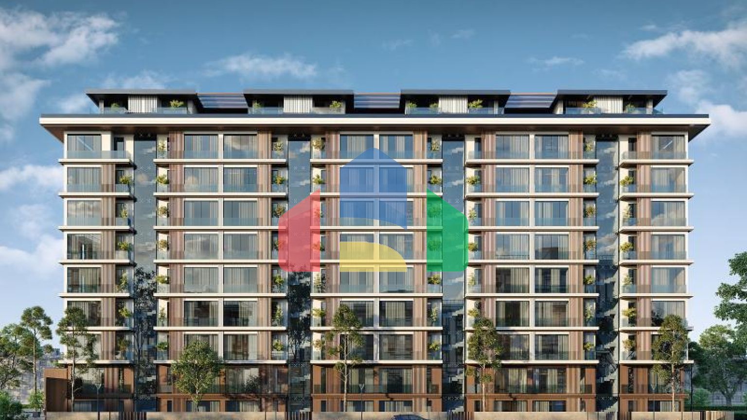 Квартира 2+1 с видом на море в Стамбуле