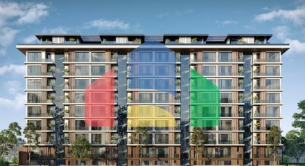 Квартира 2+1 с видом на море в Стамбуле