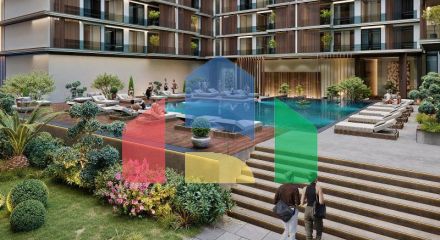 Квартира 2+1 с видом на море в Стамбуле