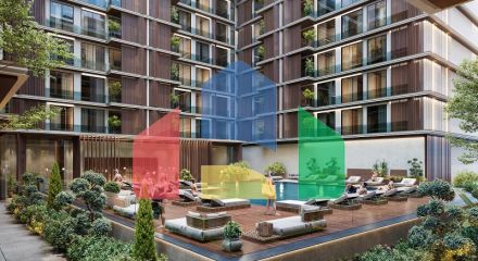 Квартира 2+1 с видом на море в Стамбуле