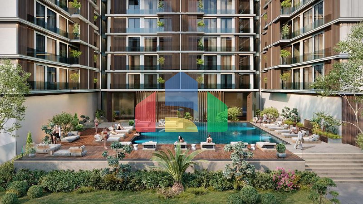 Квартира 2+1 с видом на море в Стамбуле