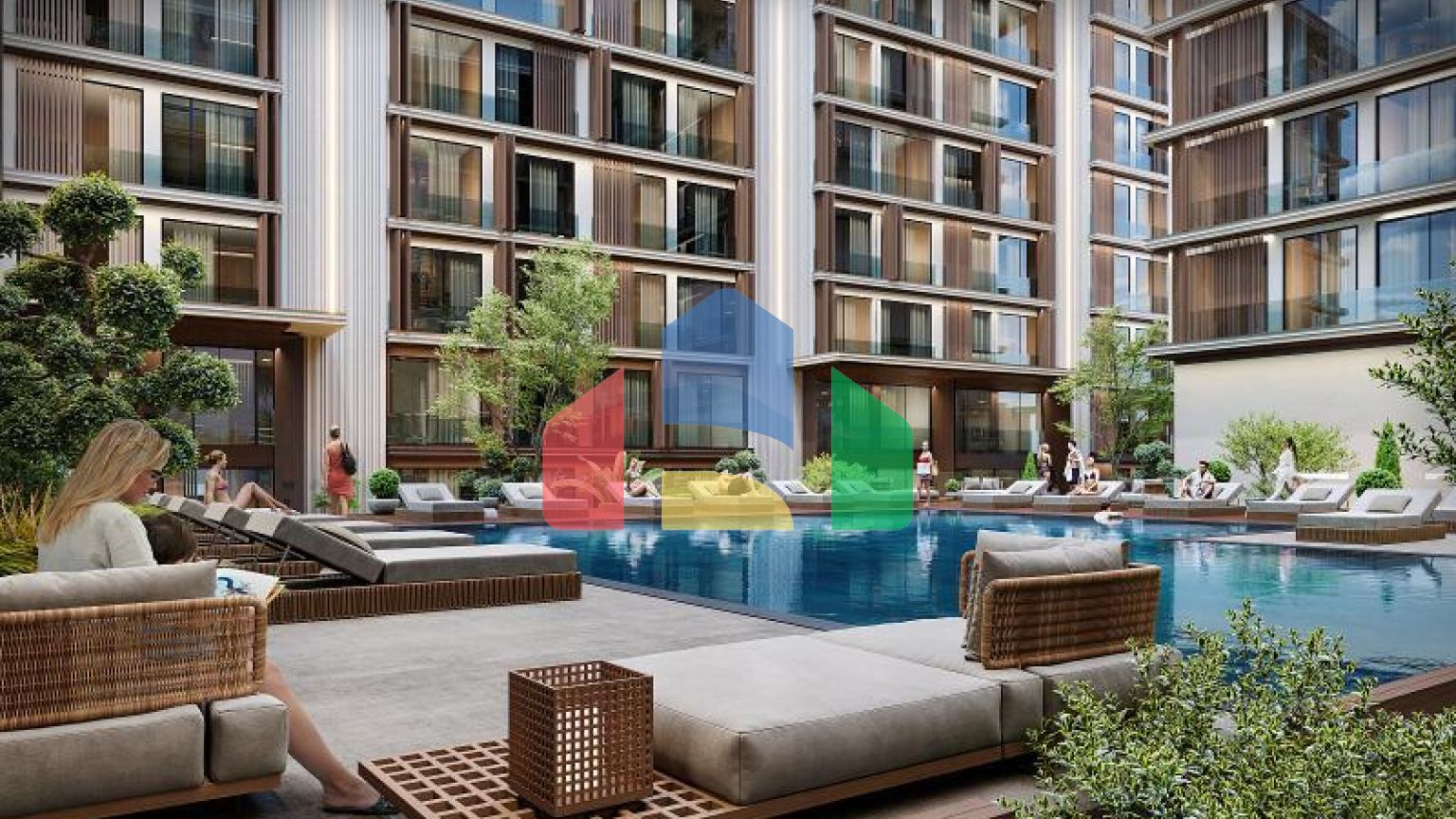 Квартира 2+1 с видом на море в Стамбуле