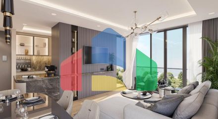 Квартира 2+1 с видом на море в Стамбуле