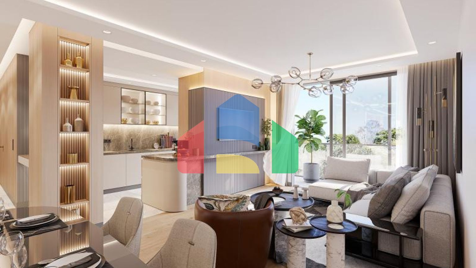 Квартира 2+1 с видом на море в Стамбуле