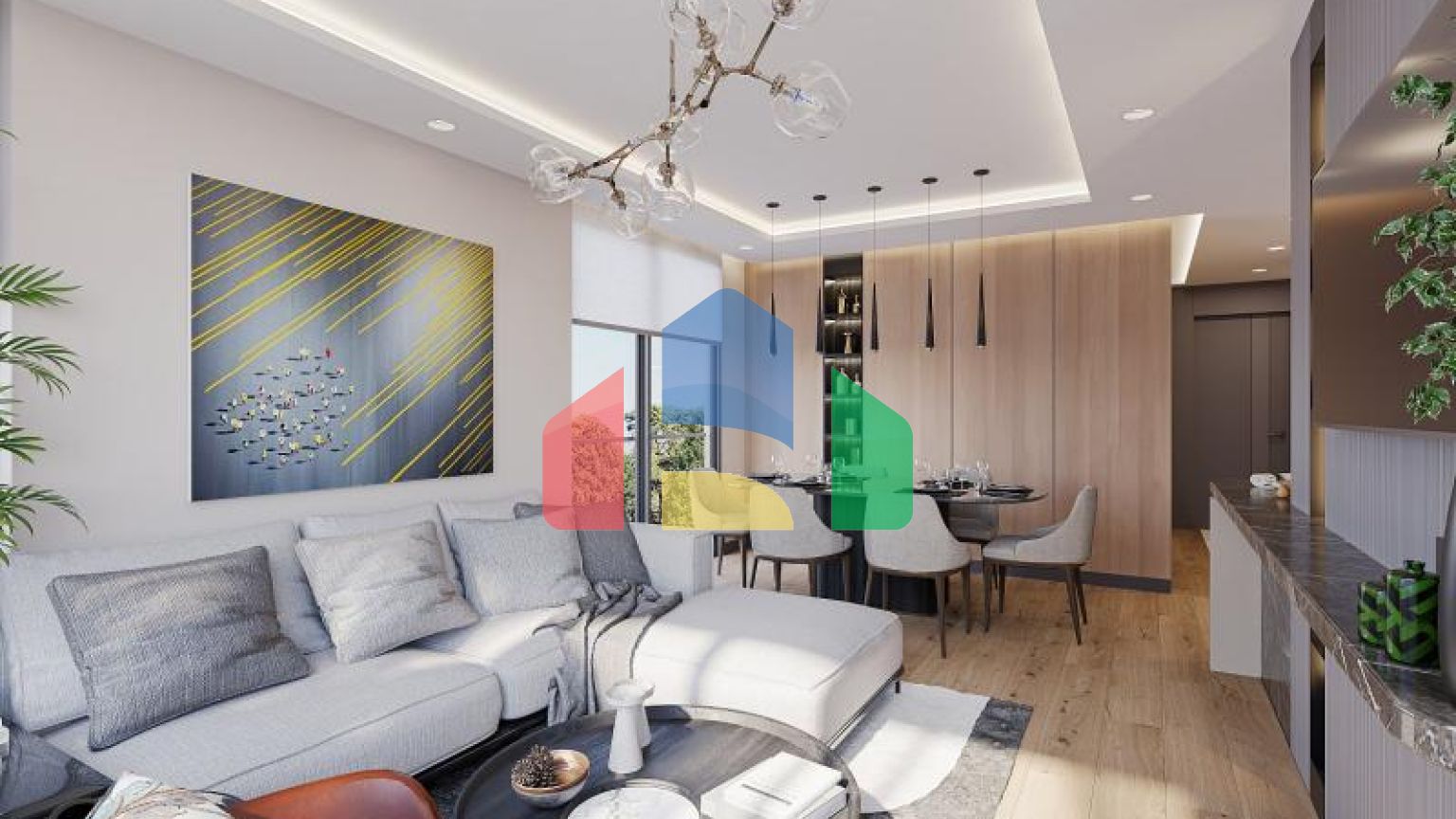 Квартира 2+1 с видом на море в Стамбуле