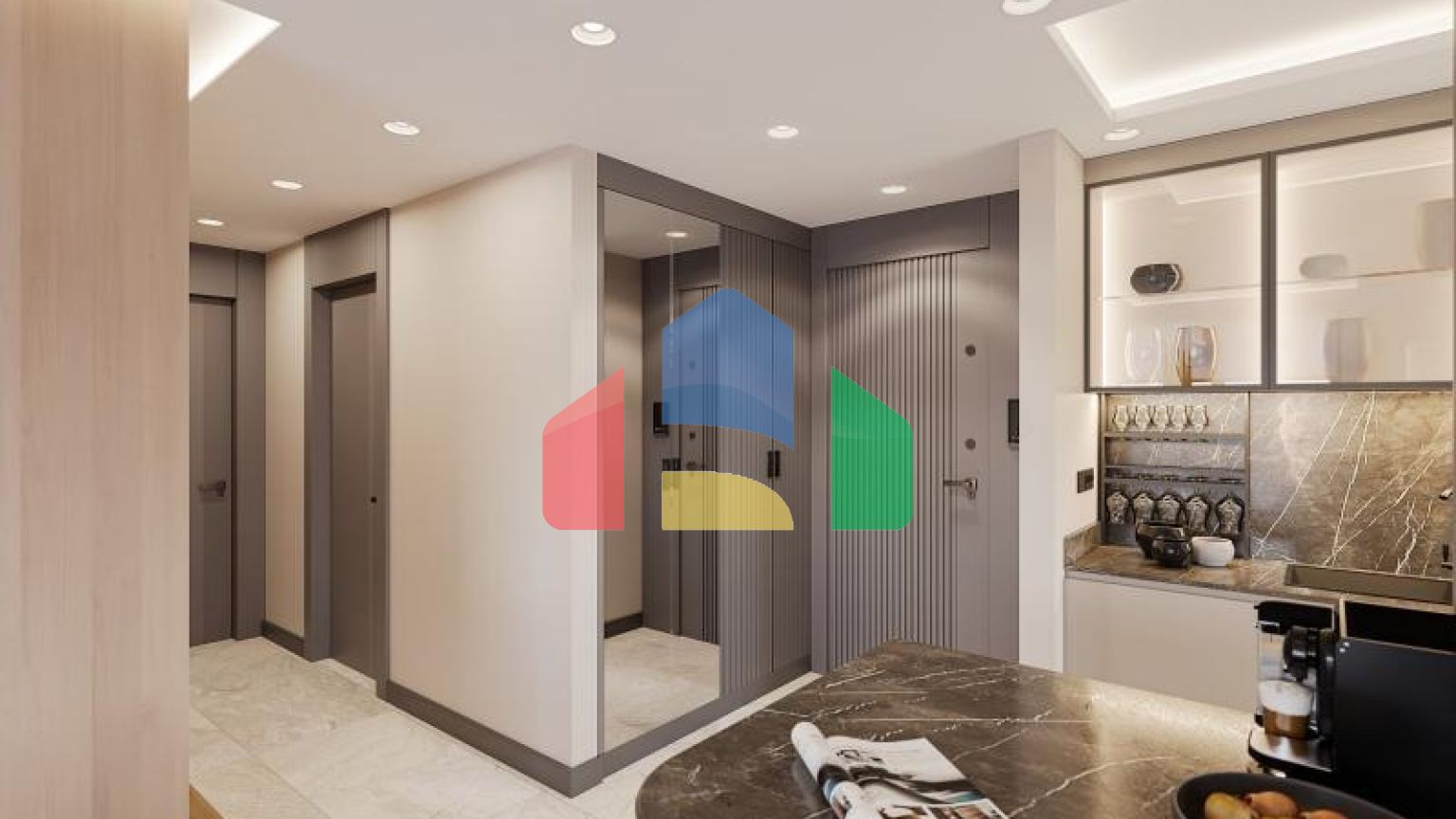 Квартира 2+1 с видом на море в Стамбуле