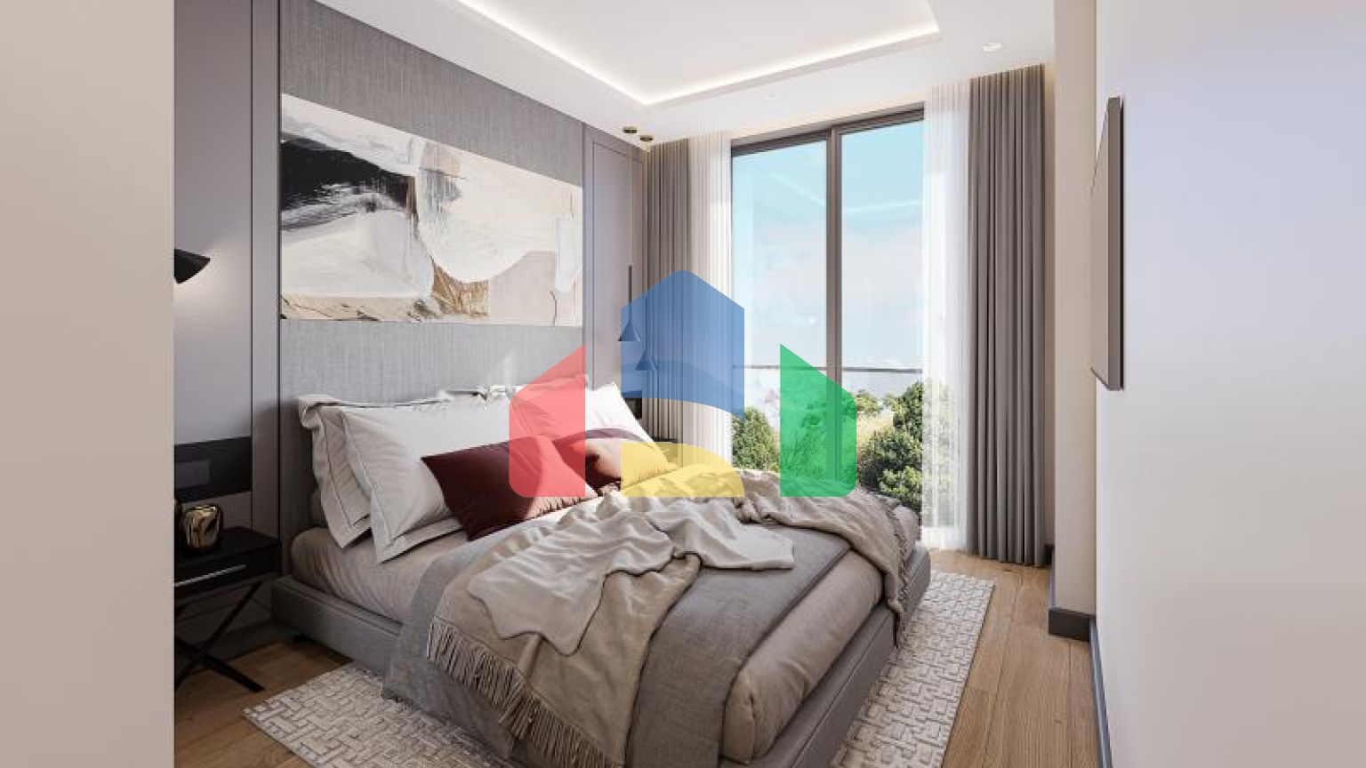 Квартира 2+1 с видом на море в Стамбуле