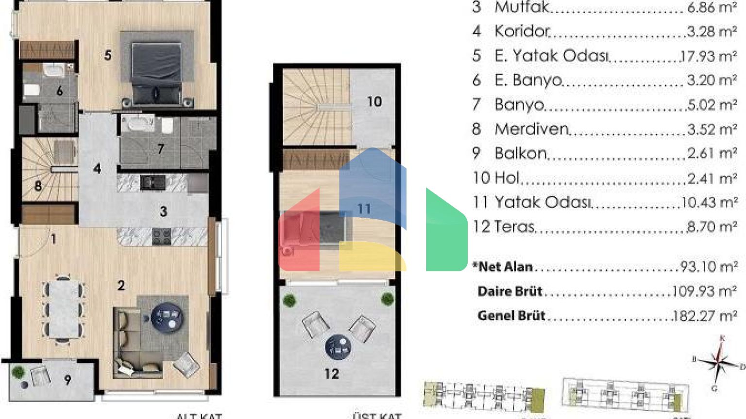 Квартира 2+1 с видом на море в Стамбуле