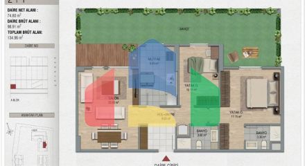 Квартира 3+1 с видом на море в Стамбуле