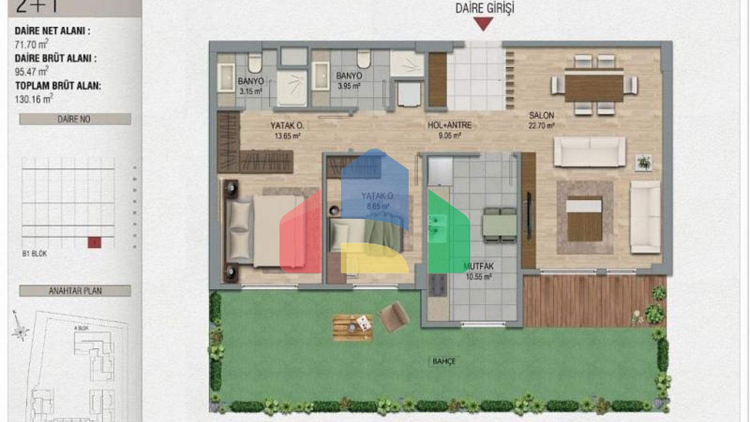 Квартира 3+1 с видом на море в Стамбуле
