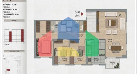 Квартира 3+1 с видом на море в Стамбуле