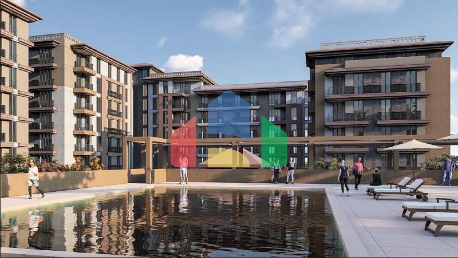 Квартира 2+1 с видом на море в Стамбуле