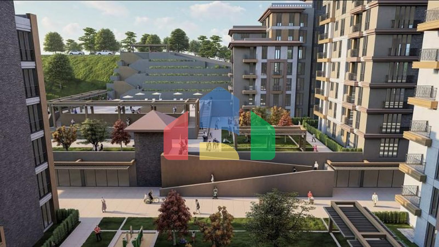 Квартира 2+1 с видом на море в Стамбуле