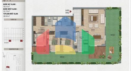 Квартира 2+1 с видом на море в Стамбуле