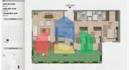 Квартира 2+1 с видом на море в Стамбуле