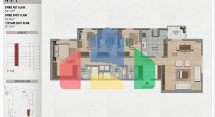 Квартира 2+1 с видом на море в Стамбуле