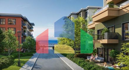 Квартира 3+1 с видом на море в Стамбуле