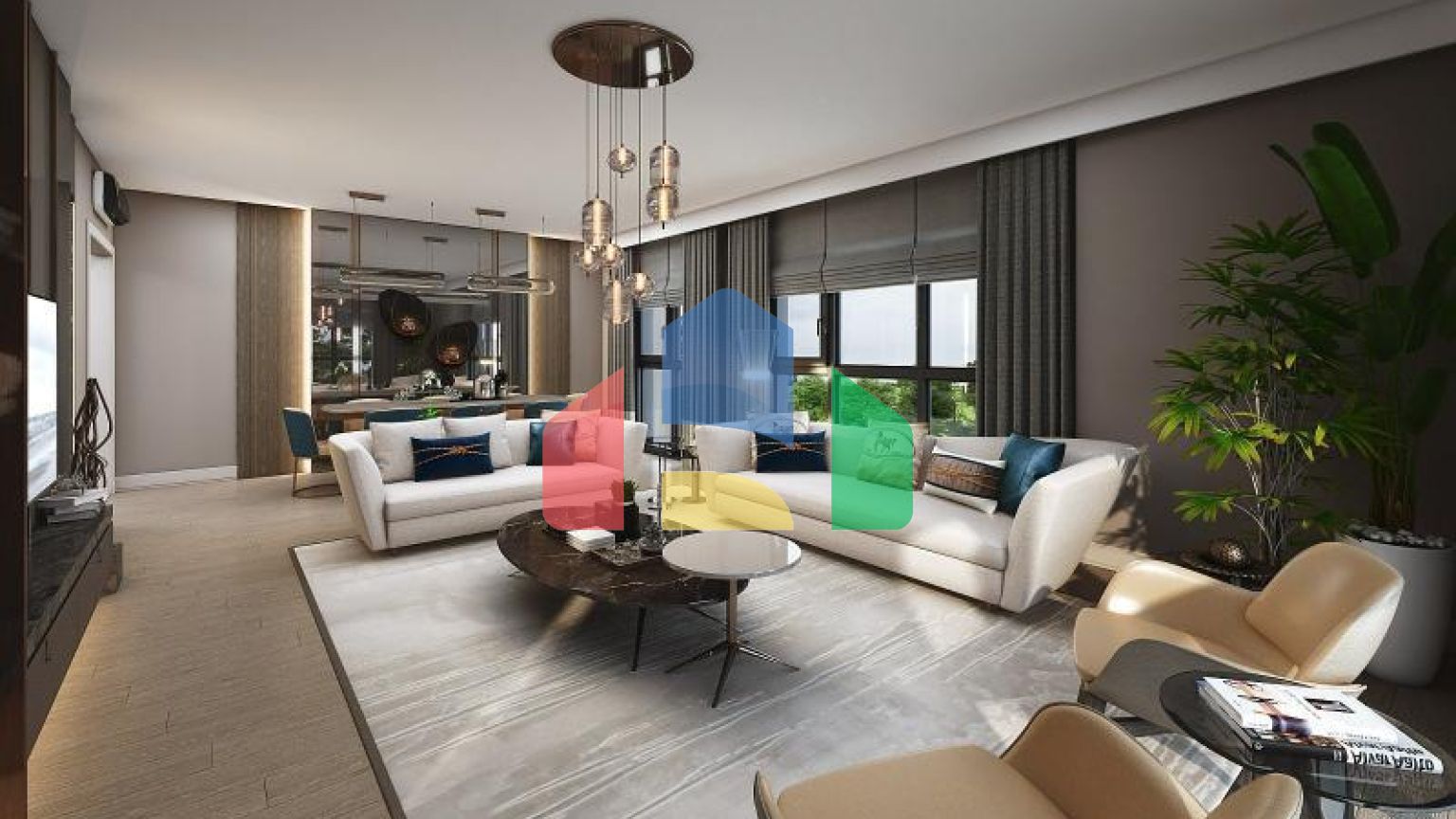 Квартира 3+1 с видом на море в Стамбуле