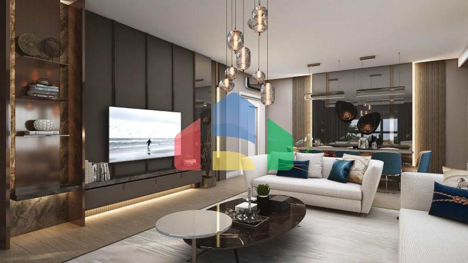 Квартира 3+1 с видом на море в Стамбуле