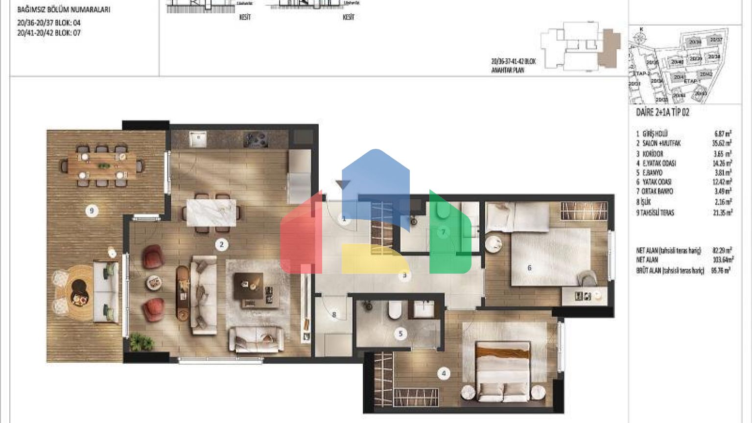 Квартира 3+1 с видом на море в Стамбуле