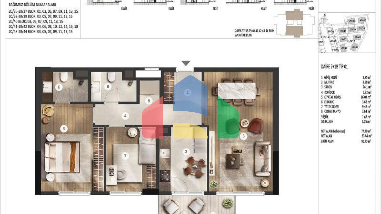 Квартира 3+1 с видом на море в Стамбуле