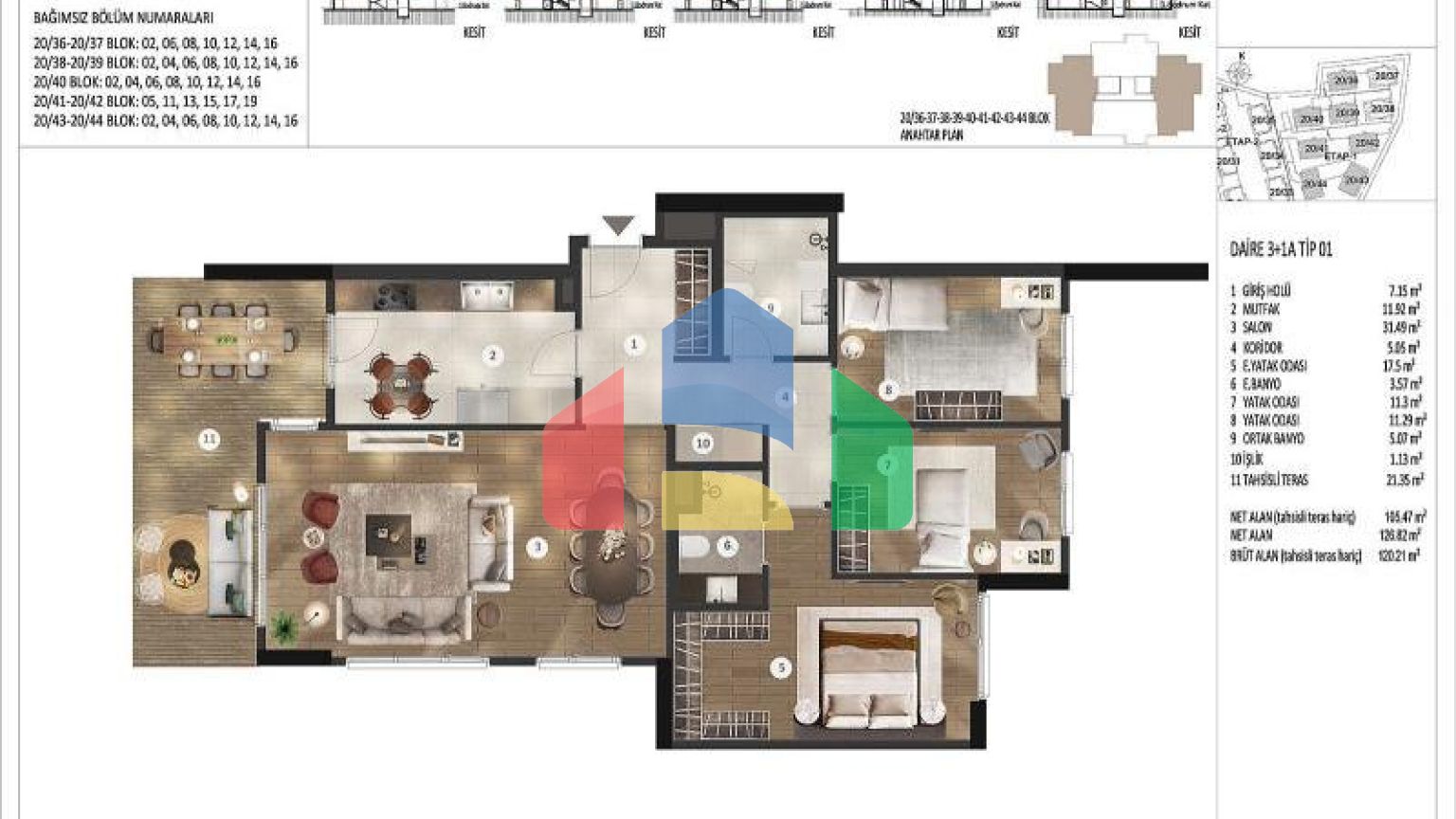 Квартира 3+1 с видом на море в Стамбуле