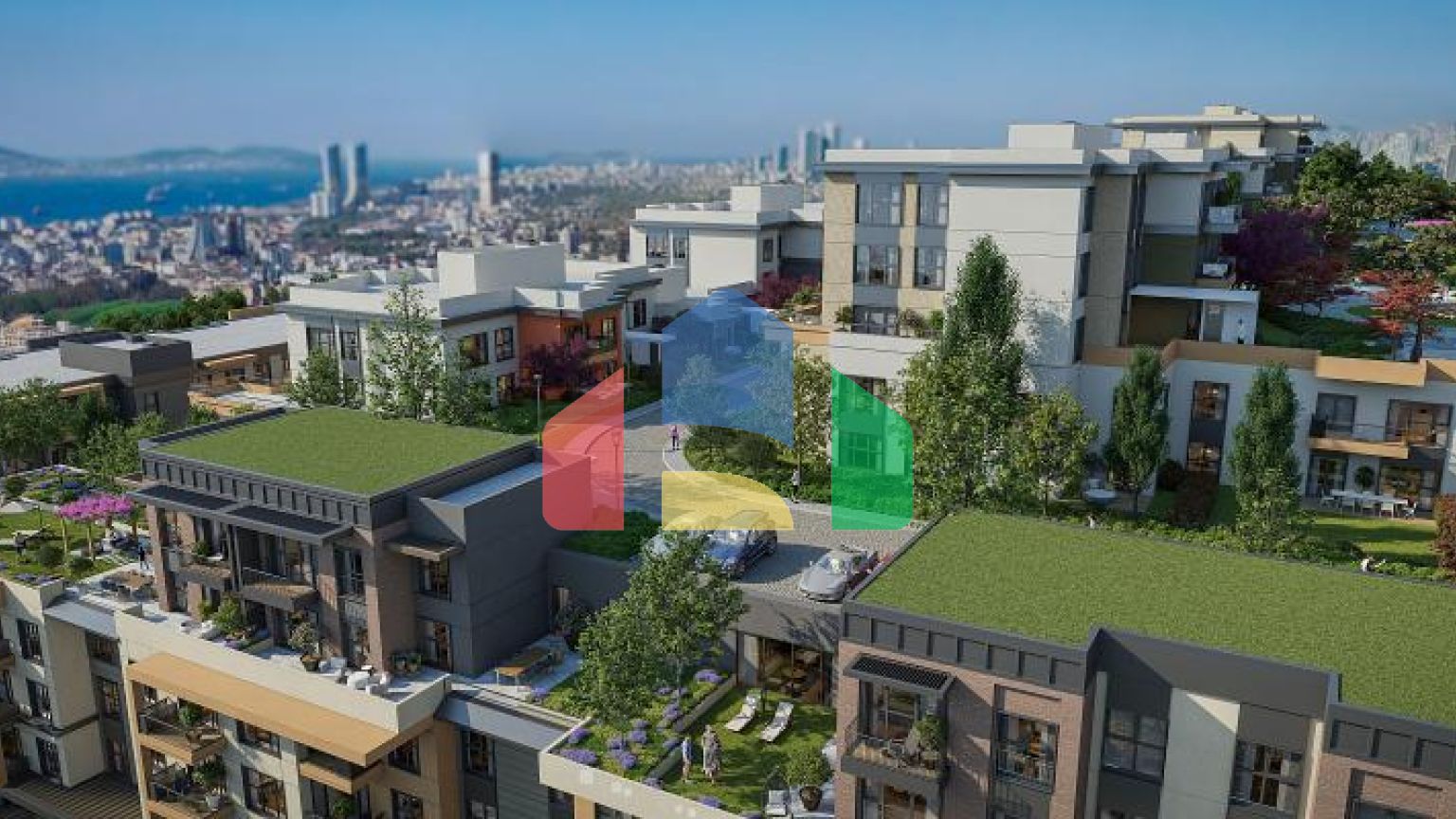 Квартира 2+1 с видом на море в Стамбуле