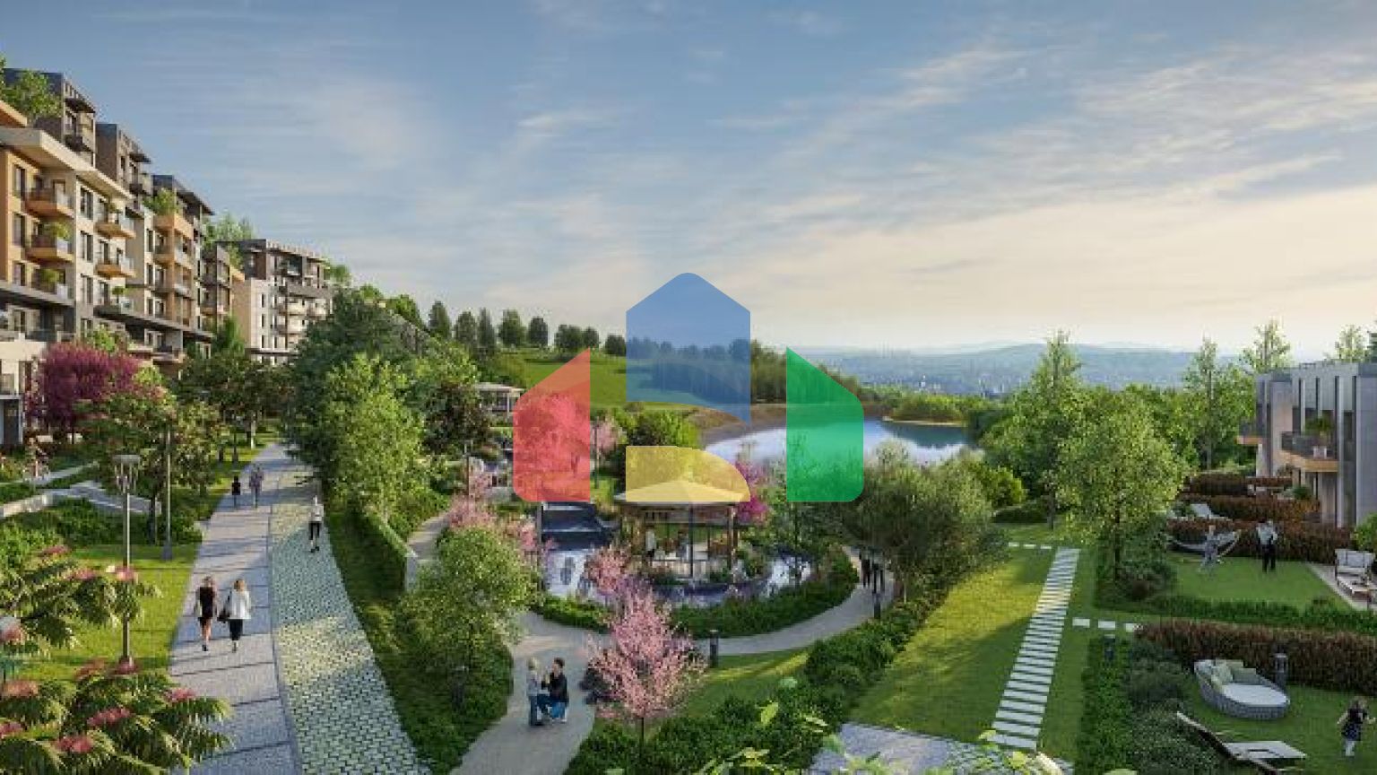 Квартира 2+1 с видом на море в Стамбуле