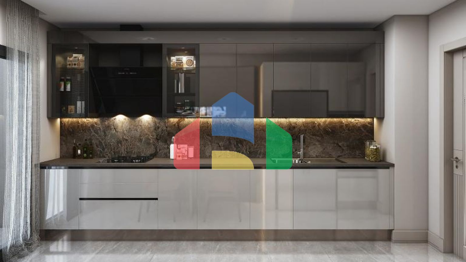 Квартира 2+1 с видом на море в Стамбуле