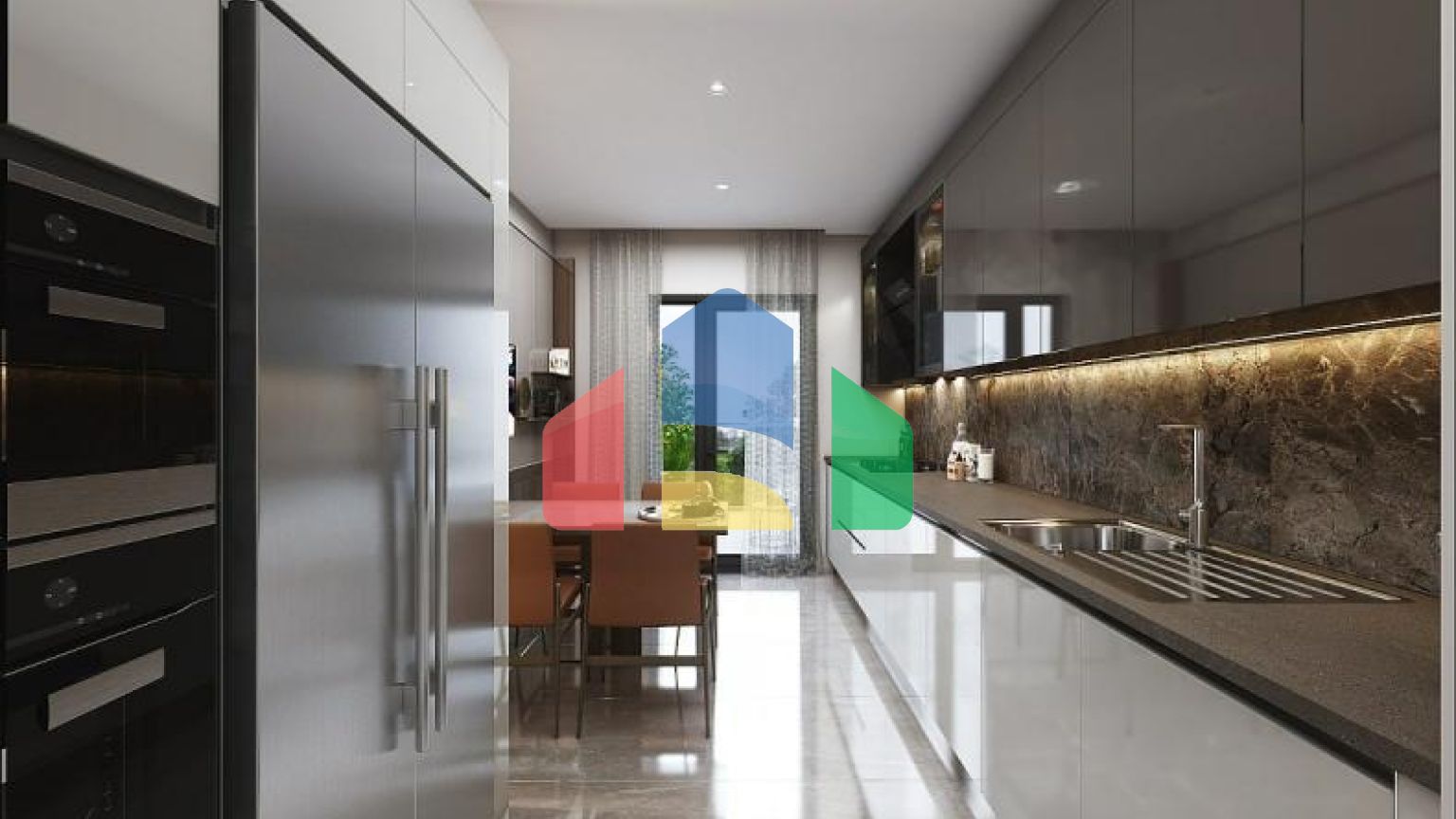 Квартира 2+1 с видом на море в Стамбуле