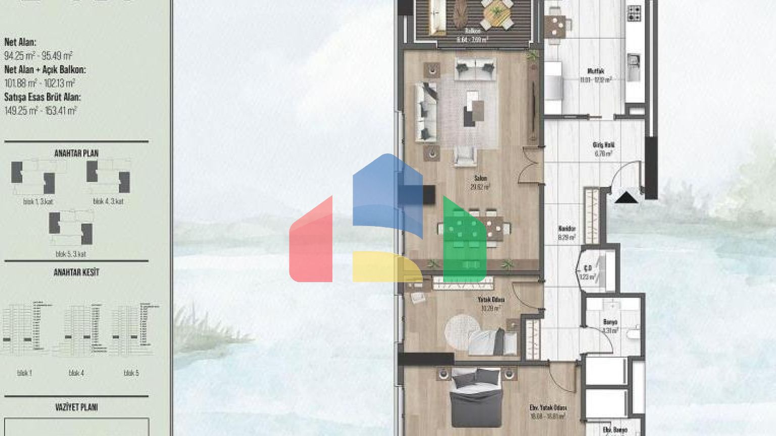 Квартира 1+1 в Стамбуле