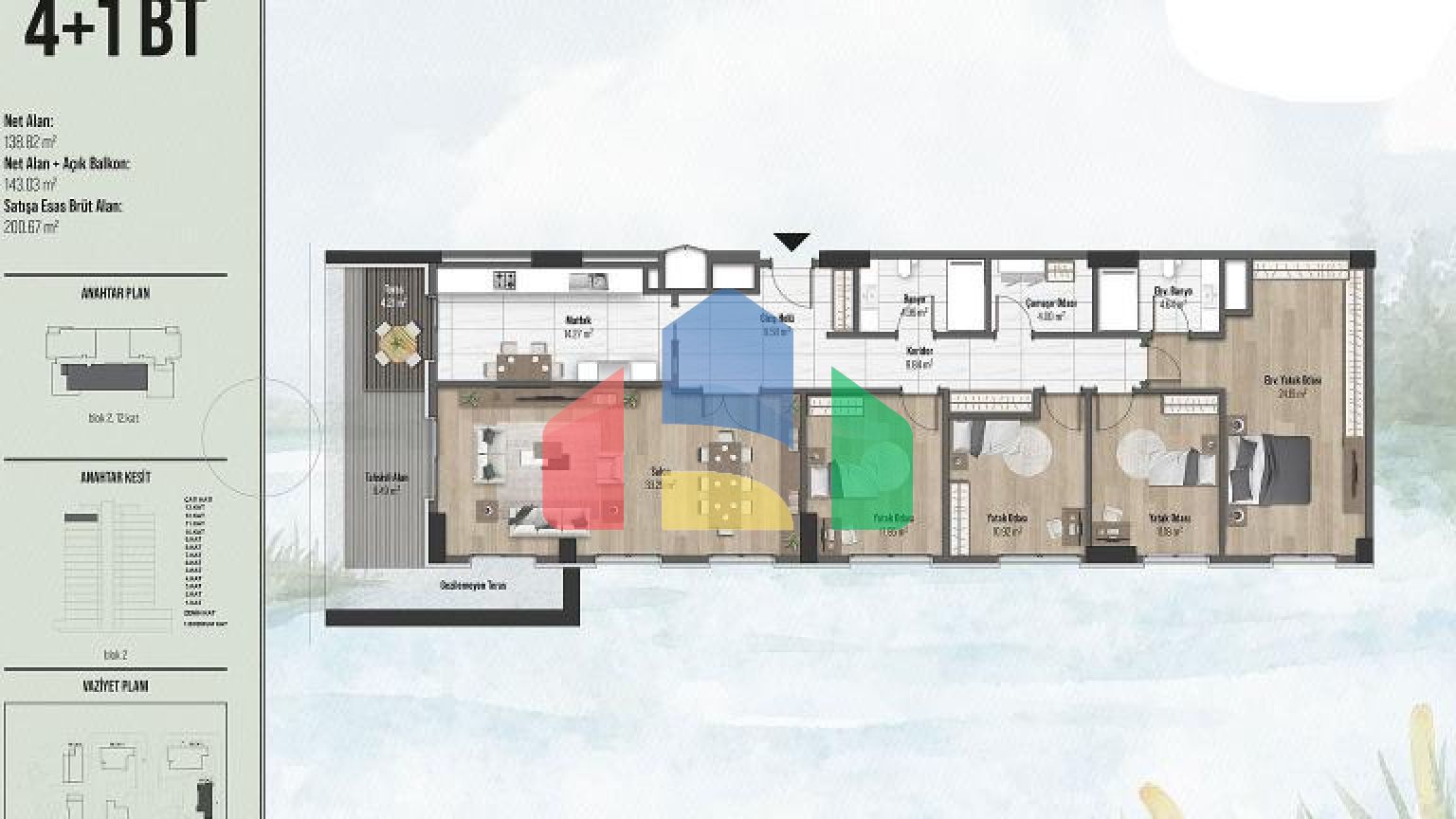 Квартира 1+1 в Стамбуле