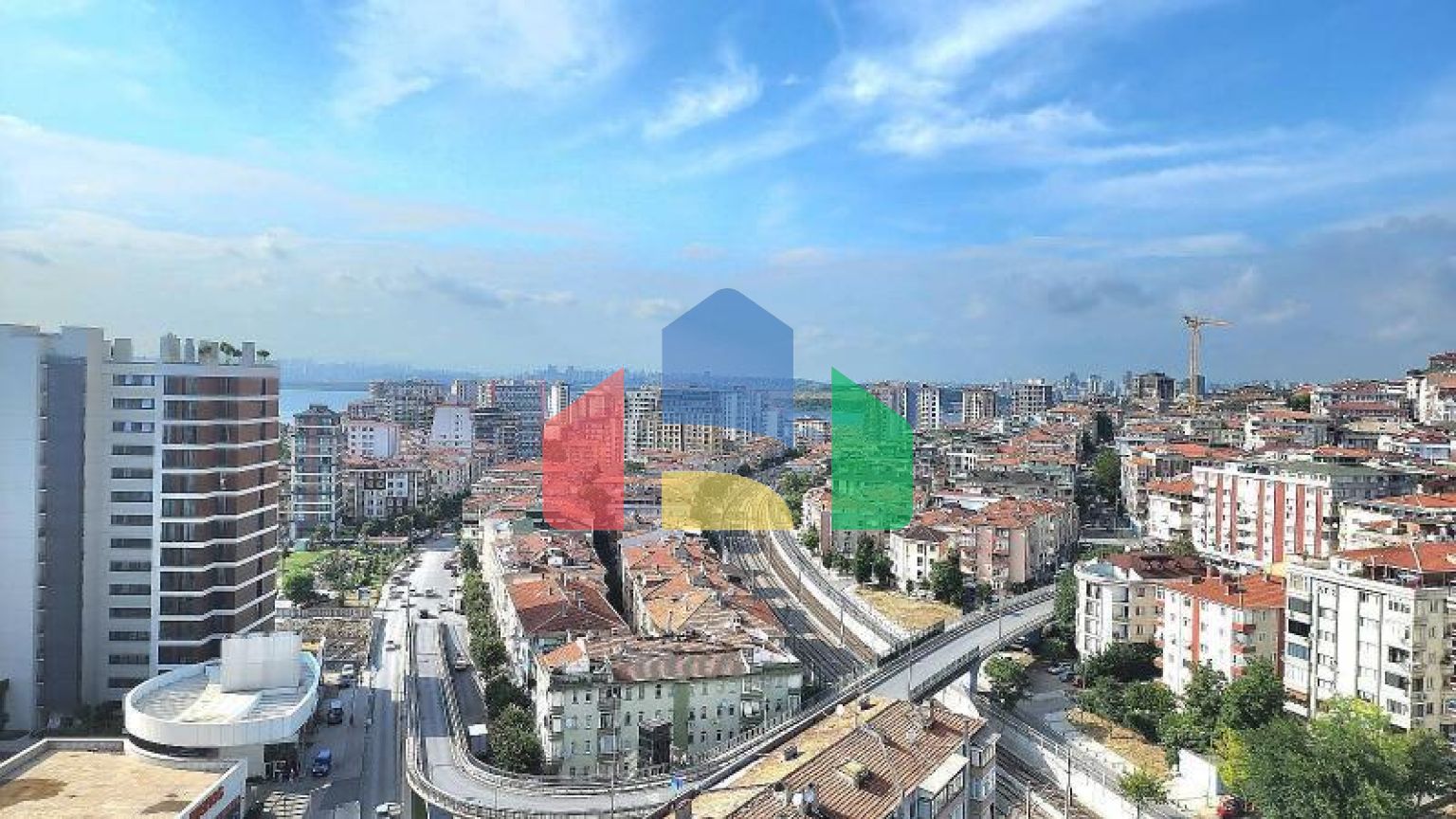 Квартира 1+1 с видом на море в Стамбуле