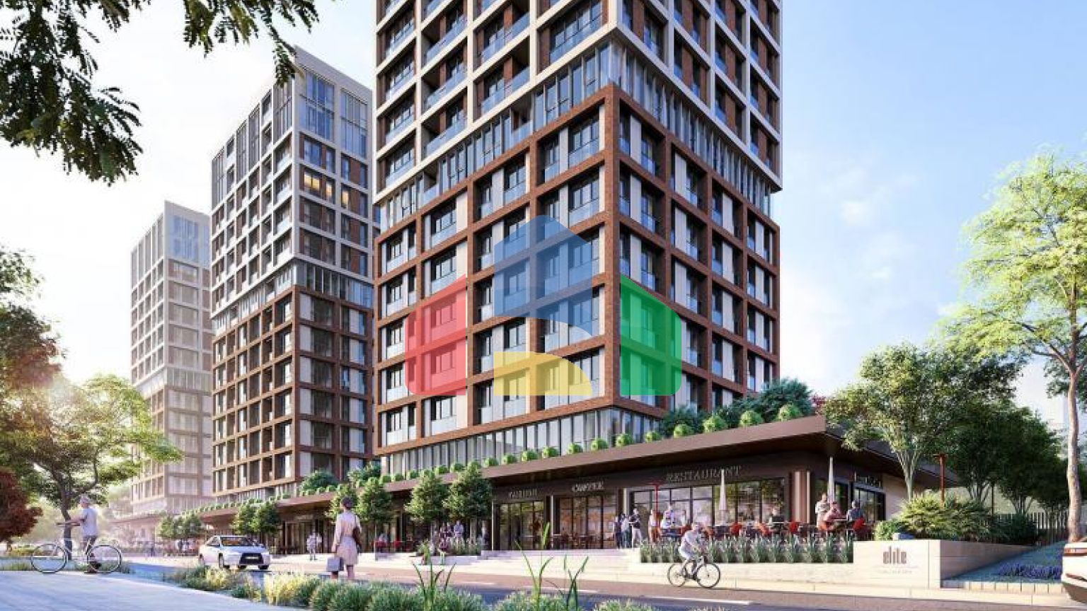 Квартира 1+1 с видом на море в Стамбуле