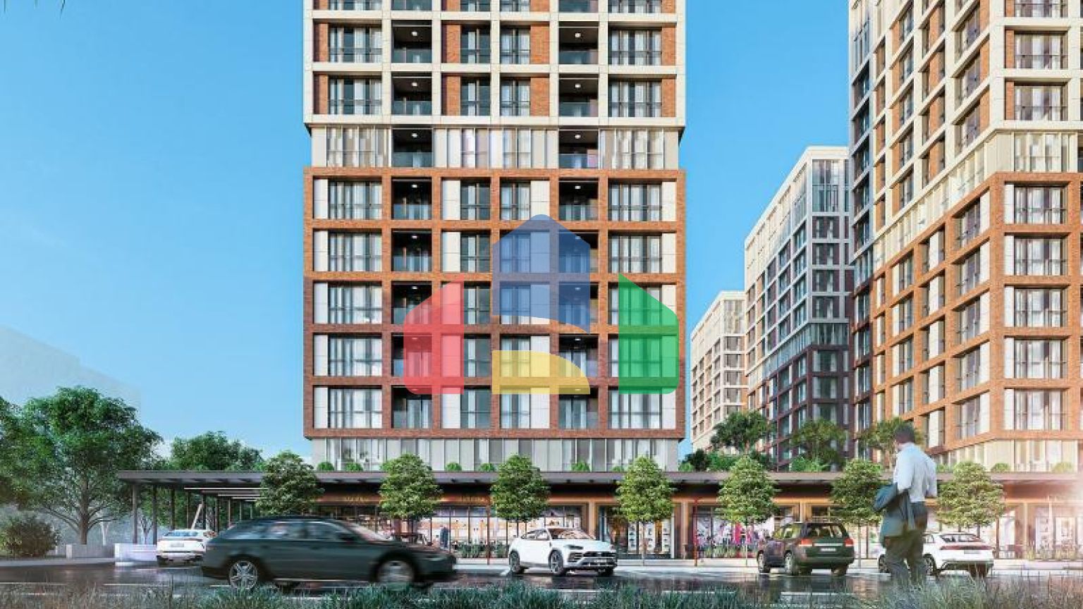 Квартира 1+1 с видом на море в Стамбуле