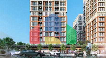 Квартира 1+1 с видом на море в Стамбуле