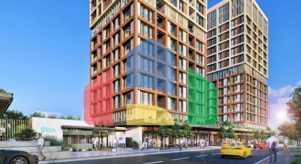 Квартира 1+1 с видом на море в Стамбуле