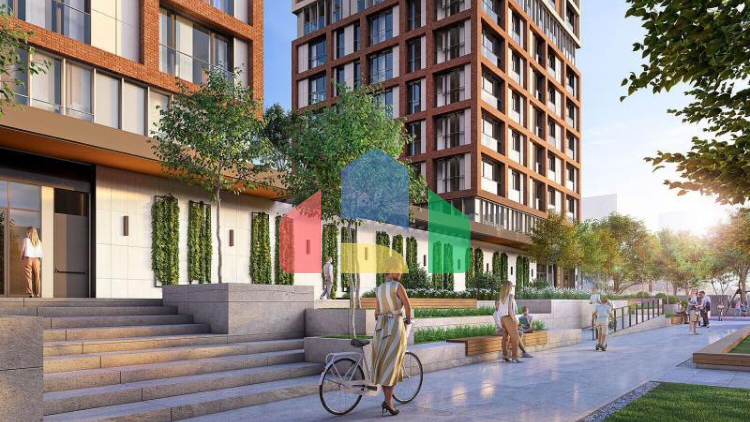 Квартира 1+1 с видом на море в Стамбуле