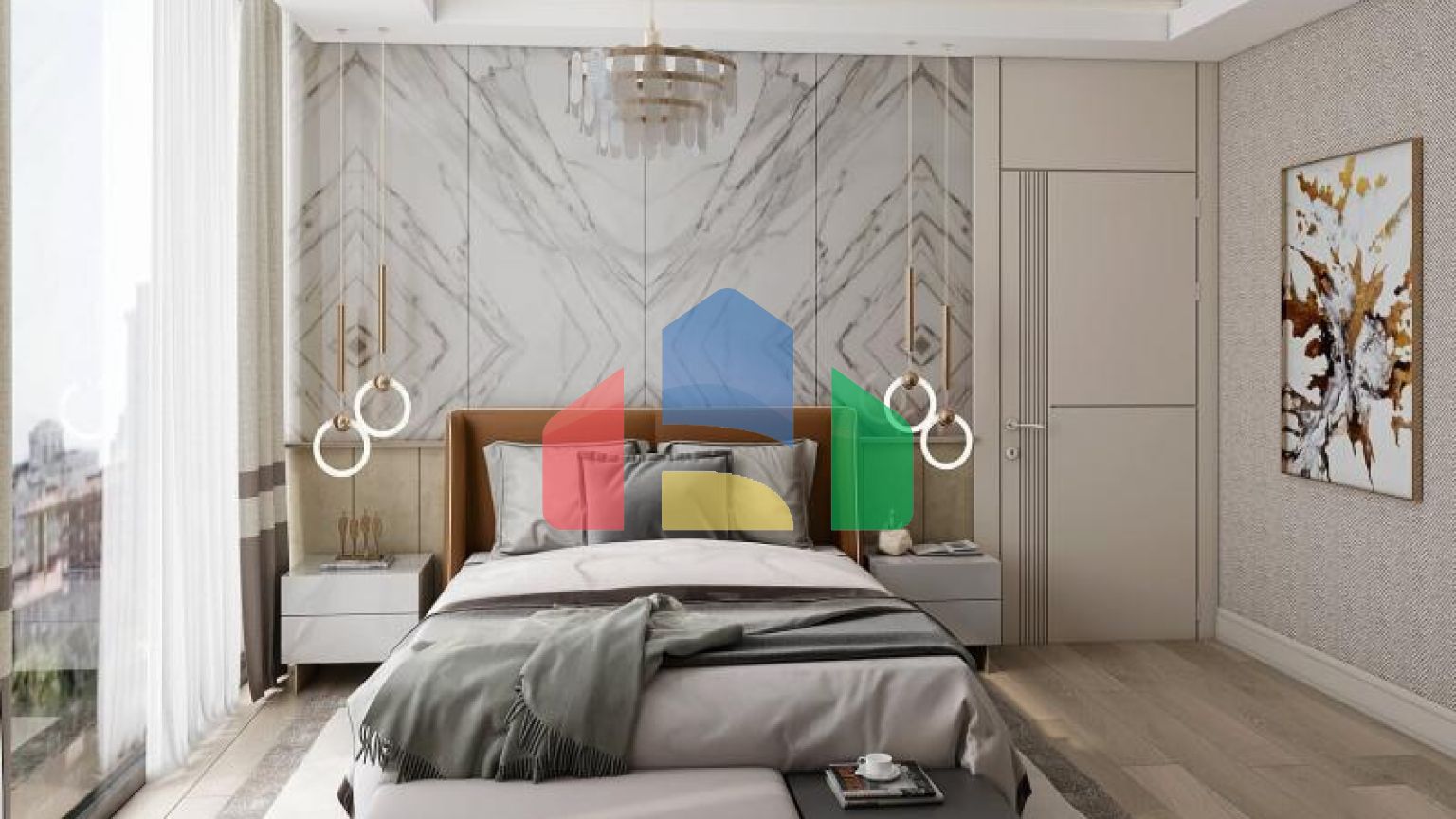 Квартира 1+1 с видом на море в Стамбуле