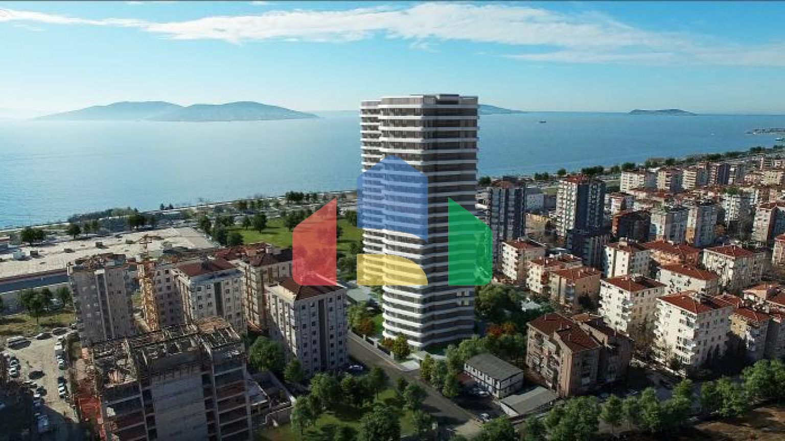 Квартира 3+1 с видом на море в Стамбуле