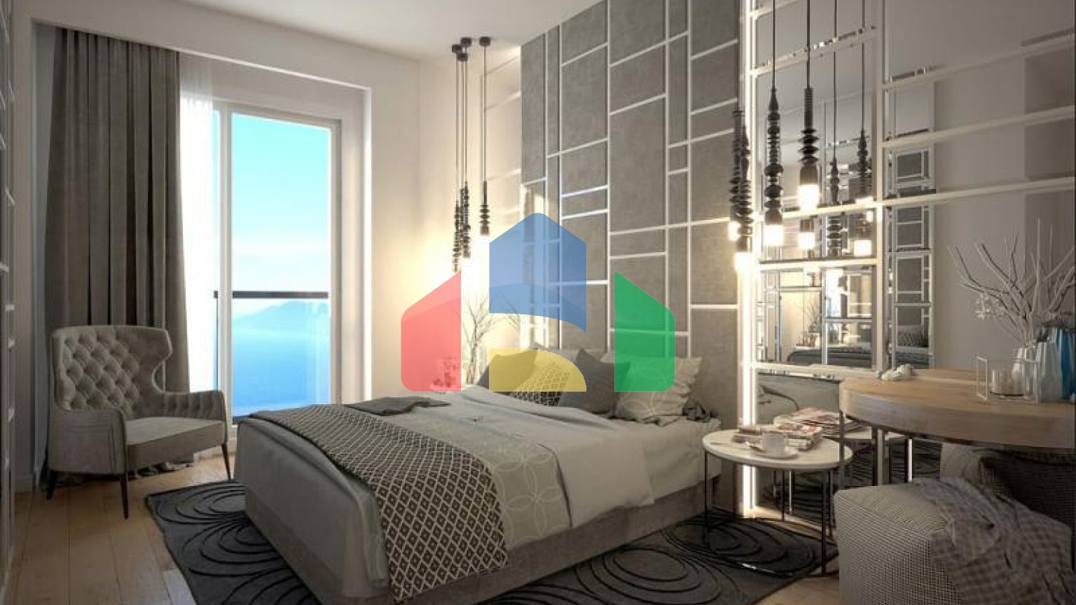 Квартира 3+1 с видом на море в Стамбуле