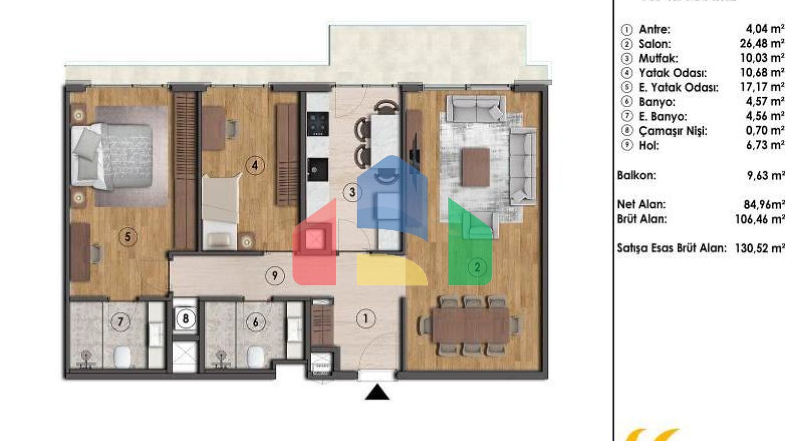 Квартира 1+1 в Стамбуле
